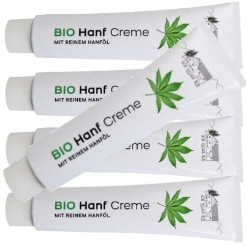 BIO Hanf Öl Creme Anti-Aging Hautcreme Hanföl Pflege Lotion Pullach 100ml 5er P.