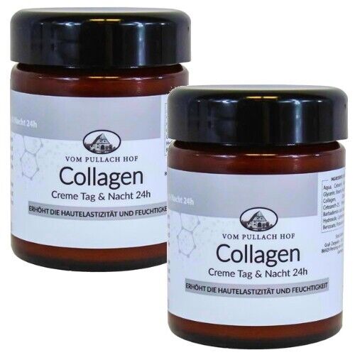 COLLAGEN CREME Tag &Nacht 24h Feuchtigkeitscreme Anti Aging  Hautpflege 100ml 2x