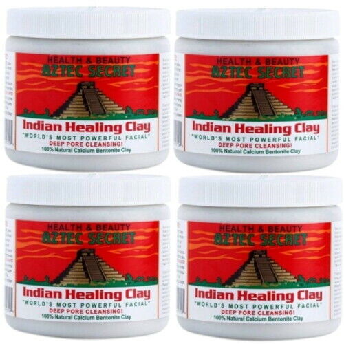 Aztec Secret Indian 100% Natural Healing Clay Aztekisches Ton Erde 453g 4er Pack