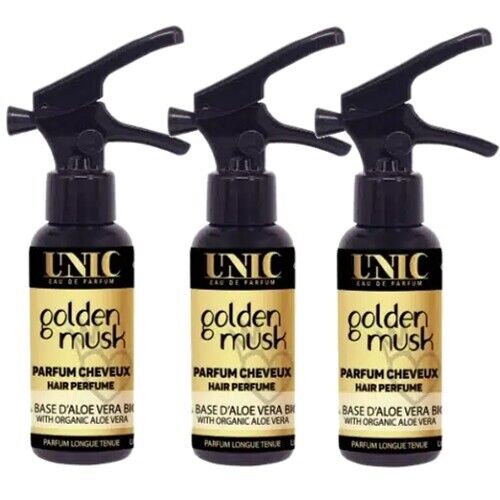 Unic Hair Perfume Golden Musk Haarparfüm Verzaubernde Duft Aloe Vera 50ml 3er P.