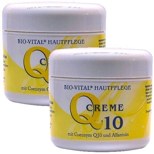 BIO-VITAL Q 10 Coenzyme Cream Allantoin Face Neck Decollete Care 125ml 2-pack.