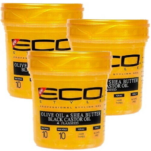 Eco Styler GOLD Olivenöl, Sheabutter, Black Castor Haar Styling Gel 946ml 3er P.