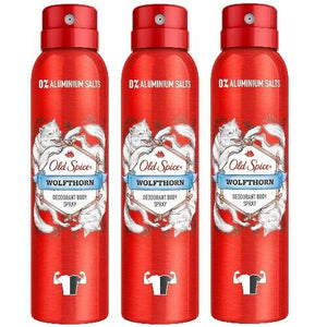 Old Spice WOLFTHORN Deodorant Bodyspray 150ml 3er Pack