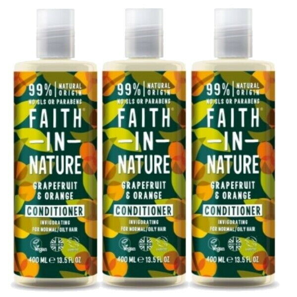 Faith in Nature Grapefruit & Orange Conditioner VEGAN Parabenfrei 400ml 3er Pack