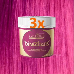 LaRiche Directions Haarfarbe Carnation Pink Direktziehend Haartönung 88ml 3er P.