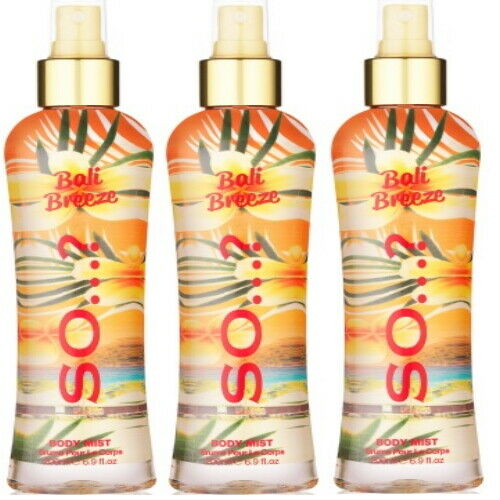 SO...? BALI BREEZE Body Mist Perfume Spray 200 ml Tropical Breeze WoW Pack of 3