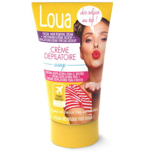 Loua Enthaarungscreme Haarentfernung Speziell für Gesicht Oberlippe Kinn 40ml
