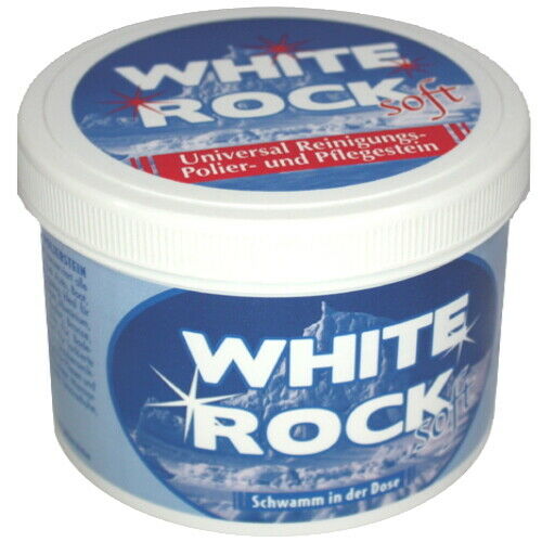 White Rock Weißer Polier Stein Putzstein Reinigungspolierstein mit Schwamm 400g