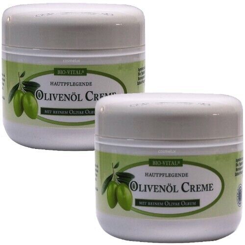 Bio-Vital Oliven Öl Creme Olivenöl Tagescreme Schützend Pflegend 250ml 2er Pack