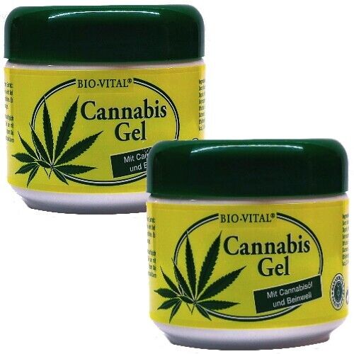 BIO-VITAL Cannabis GEL hemp cream ointment body cream with comfrey 125ml 2 pack
