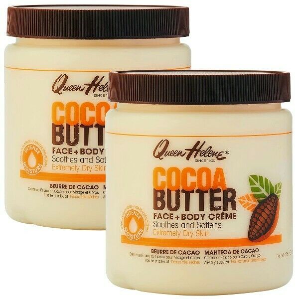 Queen Helene Cocoa Kakao Butter Face+Body Creme Extrem Trockene Haut 425g 2er P.