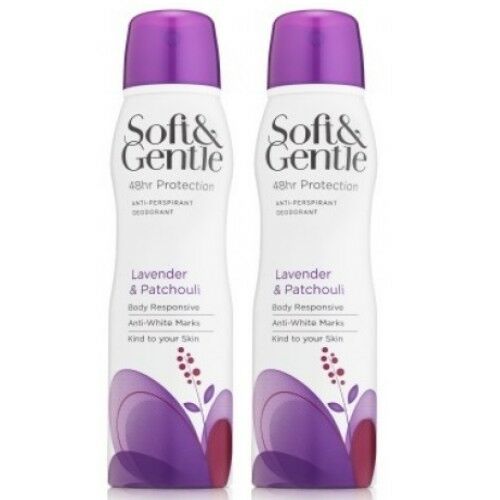 SOFT & GENTLE Lavender & Patchouli 48H Antitranspirant Deodorant 150ml 2er Pack