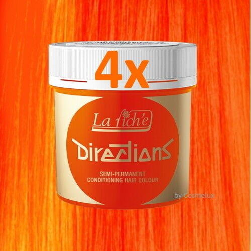 LaRiche Directions Haarfarbe Farbcreme mandarin Direktziehend Haartönung 88ml 4x