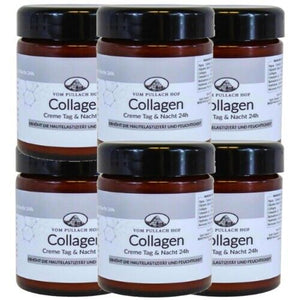 COLLAGEN CREME Tag &Nacht 24h Feuchtigkeitscreme Anti Aging  Hautpflege 100ml 6x