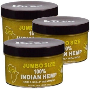 Kuza 100% Indian Hemp Indische Hanf Hair Scalp Treatment Haarkur JUMBO 508,5g 3x