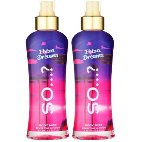 SO...? IBIZA DREAMS Body Mist Perfume Spray 200 ml Dreamy WoW 2-pack