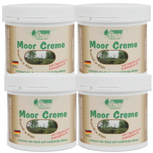 Moor Creme Salbe Aktiv Hautpflege vom Pullach Hof Moorcreme Balsam 250ml 4er Pac