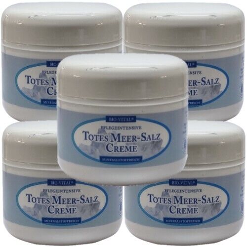 Bio-Vital Totes Meer Salz Creme trockene Hautpflege Gesicht Körper 250ml 5x