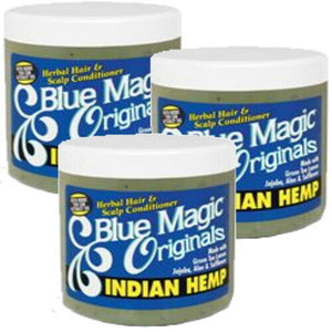 Blue Magic Organics INDIAN HEMP Herbal Hair & Scalp Conditioner 340g 3er Pack