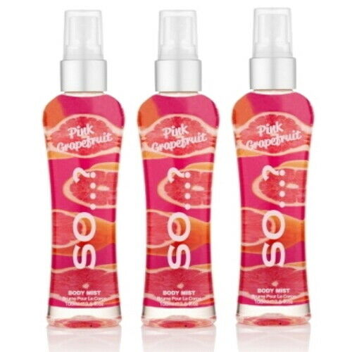 SO...? PINK GRAPEFRUIT Body Mist Perfume Spray 100 ml pack of 3