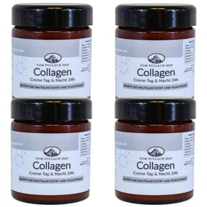 COLLAGEN CREME Tag &Nacht 24h Feuchtigkeitscreme Anti Aging  Hautpflege 100ml 4x