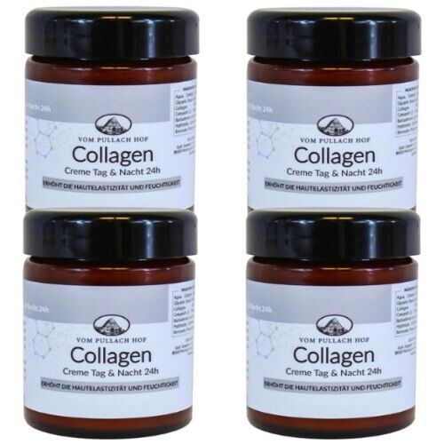 COLLAGEN CREME Tag &Nacht 24h Feuchtigkeitscreme Anti Aging  Hautpflege 100ml 4x