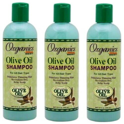 Africa's Best Originals Extra Virgin Oliven Öl Shampoo 355 ml 3er Pack