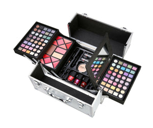 MEGA Beauty Lidschatten Kosmetik Make-up ALU Schminkkoffer 112 teilig (e78)