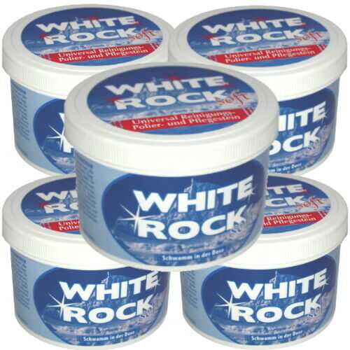 WhiteRock White Polishing Stone Cleaning Stone Cleaning Polishing Stone with Sponge 400g 5x