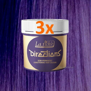 LaRiche Directions Haarfarbe Farbcreme violet Direktziehende Haartönung 88ml 3er