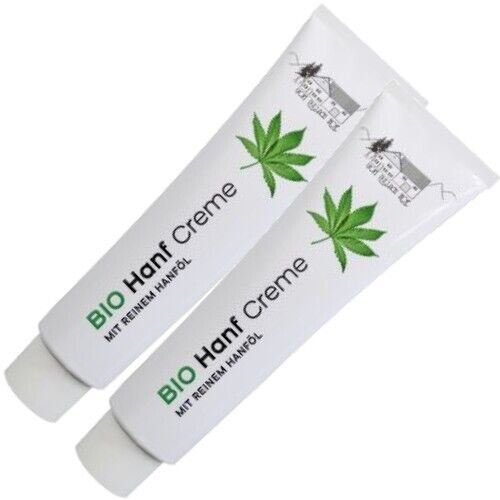 ORGANIC Hemp Oil Cream Anti-Aging Skin Cream Hemp Oil Care Lotion Pullach 100ml 2 pack