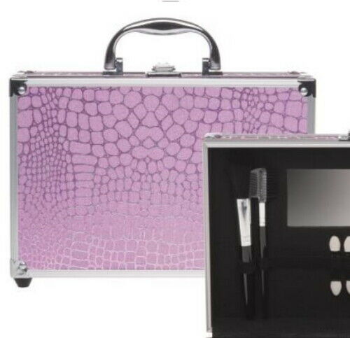 Super Kosmetik Make-up ALU Koffer Krokomuster Pink Schminkkoffer 42 teilig(e67)