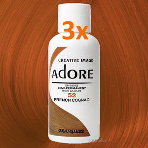 Adore Creative Haarfarbe Direktziehende Haartönung French Cognac #52 118ml 3er P