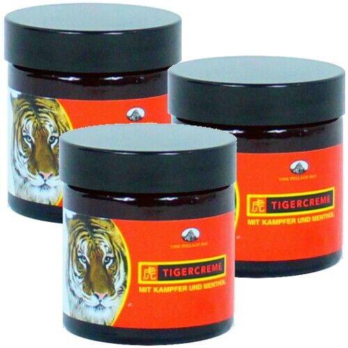 Tiger Cream Muscle Pain Massage Balm Tiger Cream from Pullach Hof 50ml 3 Pack