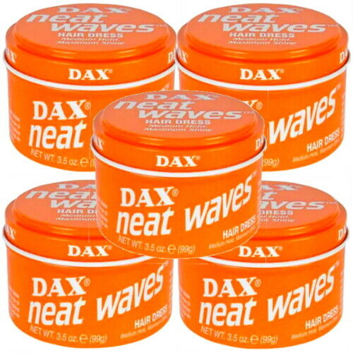 DAX Wax Neat Waves Medium Hairdress Pomade Haarwachs Haarwax orange 99g 5er Pack