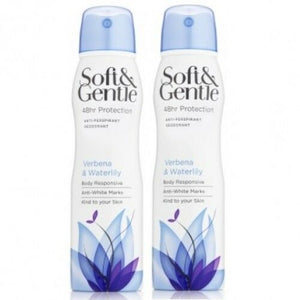 SOFT & GENTLE Verbena & Waterlily 48H Antitranspirant Deodorant 150ml 2er Pack