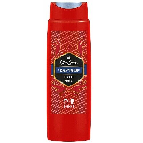 Old Spice CAPTAIN 2in1 Shampoo and Shower Gel / Shower Gel 250ml 1 Pack