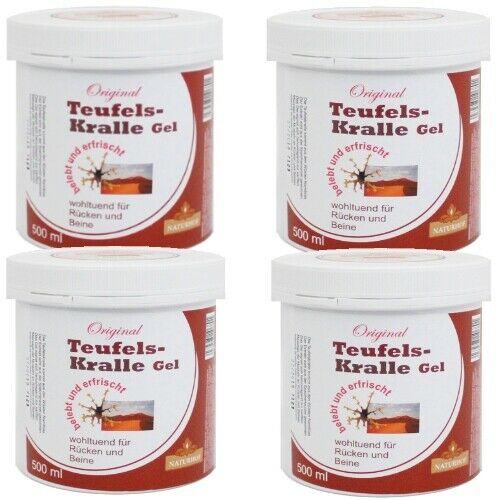 Teufelskralle Gel Feuchtigkeitscreme Wohltuhend Belebend vom Naturhof 500ml 4er