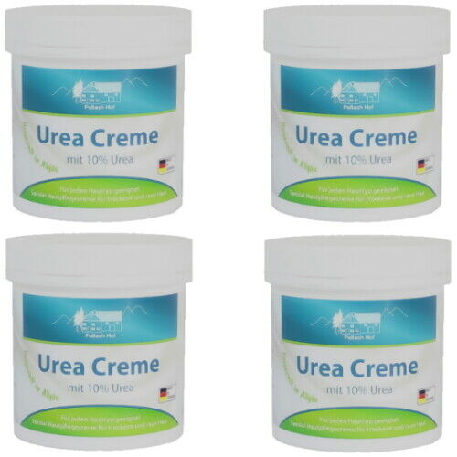 Urea Creme 10 % trockene / raue Horn Haut + Füsse Urea Salbe 250ml 4er Pack