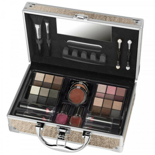 Kosmetik Make-up ALU Koffer kupfer by Cosmelux Schminkkoffer 39 teilig (e838)