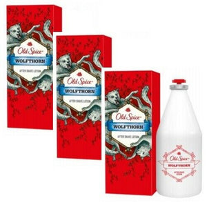 Old Spice WOLFTHORN After Shave Lotion 100ml 3er Pack