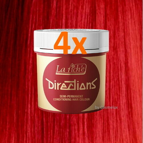 LaRiche Directions Haarfarbe Poppy Red Direktziehende Haartönung 88ml 4er P.