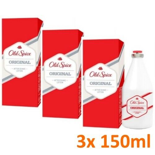 OLD SPICE Original After Shave Lotion 150ml Kraftvoll und Erfrischend 3er Pack