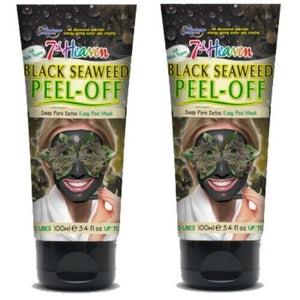 7th Heaven Face Mask Black Seaweed Peel-off Seetang Maske Große Tube 100ml 2x