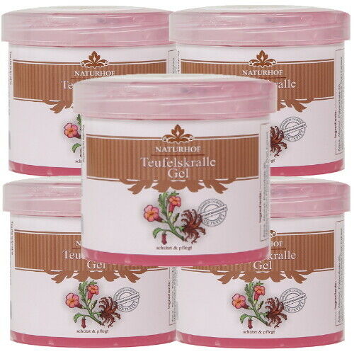 Teufelskralle Gel Feuchtigkeitscreme Schützt und Pflegt vom Naturhof 250ml 5er P