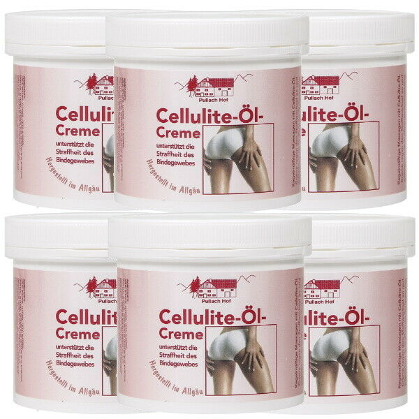 Anti-Cellulite Öl Creme Balsam Bindegewebe Haut Straffung Körperpflege 250ml 6x