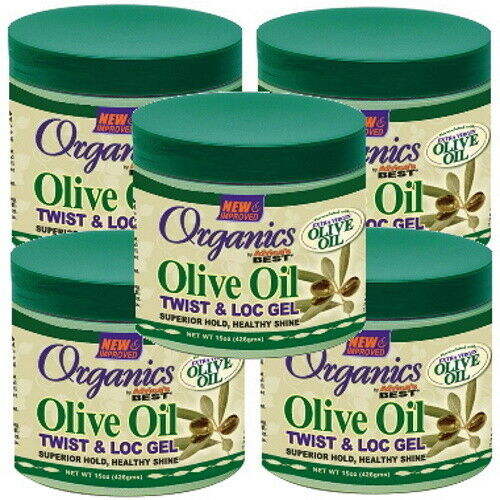 Africa's Best Originals Oliven Öl Twist & Loc Haar Gel Super Halt 426g 5er Pack
