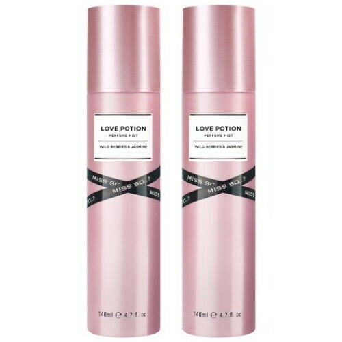 MISS SO...?  LOVE POTION Wild Berries & Jasmin Body Mist Parfum Spray 140 ml 2xP