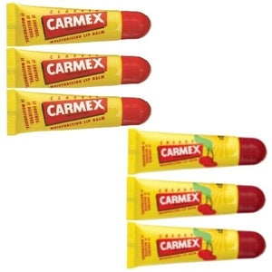 Carmex 3x TUBE Classic Lippenbalsam Original+3x TUBE Cherry Kirsche Lip Balm Mix