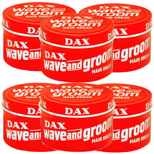 DAX Wax Wave and Groom Hairdress Pomade Haarwachs Haarwax rot 99g 6er Pack